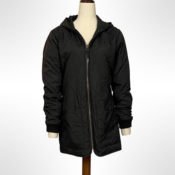 Duluth Golden Harvest Quilted Hooded Coat XS Black Warm Winter Jacket - Picture 2 of 8